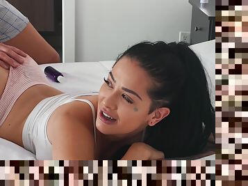 Latina Bombshell Katrina Jade Gets A Pervy Massage