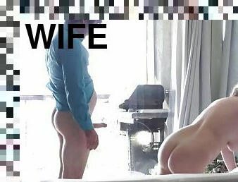 Alluring chubby wife hardcore sex clip