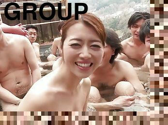 Nipponese lustful tart hot group sex video