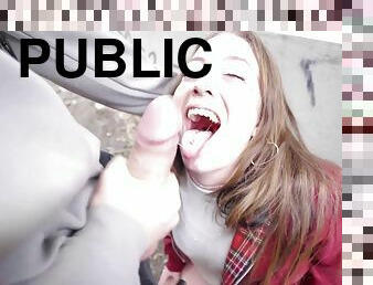 Exciting public sex with redhead Venom Evil