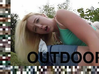 American Cutie Fucks Big Penis Outdoors 1 - Public Agent