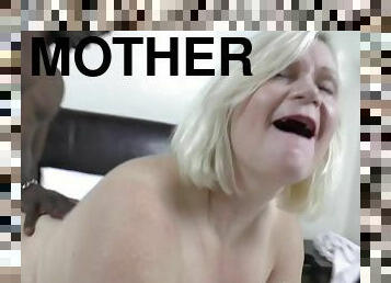 Grandmother Riding Big Black Knob - Big cock