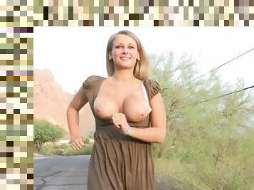 Busty Girls Reveals Her Boobs Outdoors and Indoors