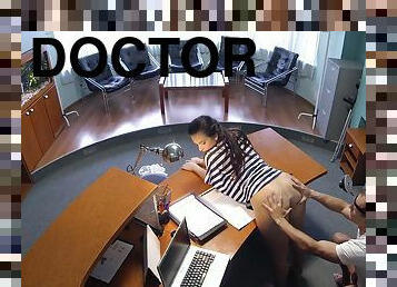 Doctor Empties His Sack To Ease Saucy Patients Pain In Her Back