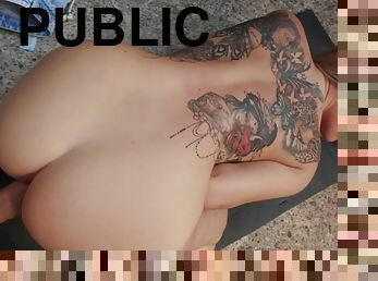 Inked Blondie Marica Horny Public Pickups