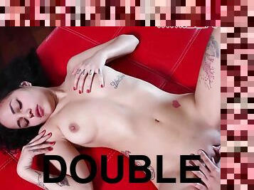 Double Dildo for perky tits Latina lesbians - fernandasw