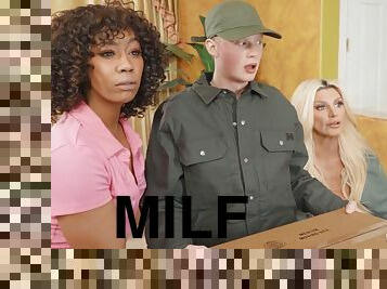 Horny MILFs Misty Stone and Brittany Andrews want young penis