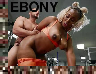 Tenacious And Curvaceous - interracial gym sex with Jmac & big booty ebony Mimi Curvaceous