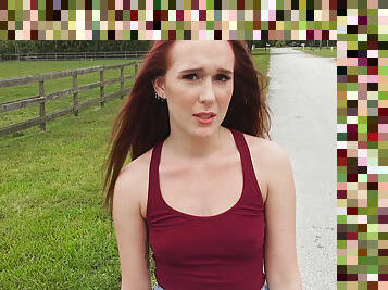 Ginger Cutie Is Ready To Suck At The Street BlowJobs "Lost Ride"