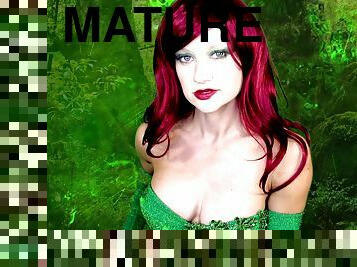 Poison Ivy fetish mature redhead slut posing