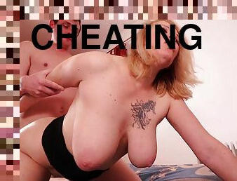 Cheating Big-Breasted Wife Gets Busted While Making Love with her Friend