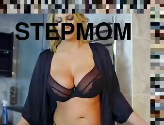 Huge tits stepmom fucks her sons friend after they got out