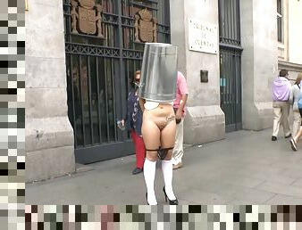 Spanish slave naked disgraced in public