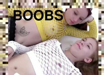 Exciting Mesh Dreams Of Two Steamy Young Girl Whores - big hooters