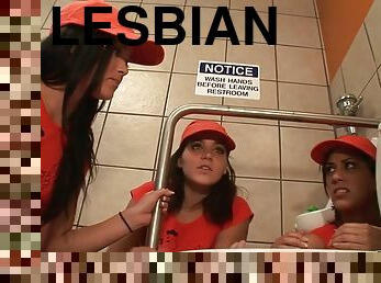 Lesbian threesome humiliation femdom with hot brunette natasha nice