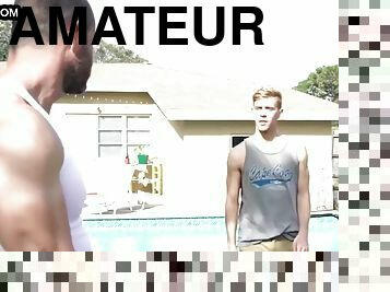 Taboo twink amateur fucks stepdads bottom asshole outdoors