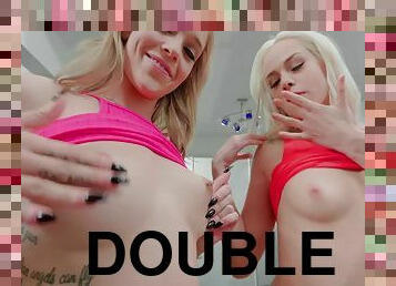 Kali Roses and Elsa Jean give Jake Adams double pleasure