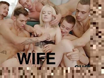 CUCK4K. Wifes First Gangbang