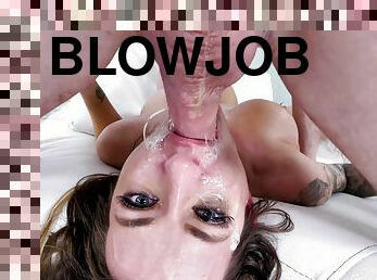 blowjob, stor-pikk, deepthroat, compilation, rødhåret, kyssing, blond, knulling-fucking, kveling, pikk