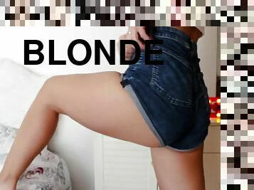 blond, cameltoe, tår