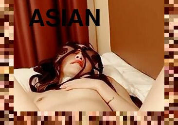 asiatisk, onani, pussy, amatør, tenåring, fingret, thai, webkamera, fetisj, alene