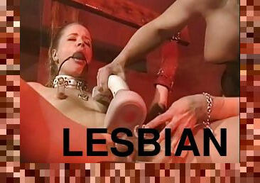 lesbienne, bdsm, couple, drôle, cuir