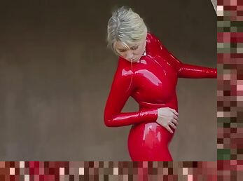 Freedom in red latex