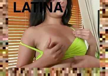 Latina with hoop earrings