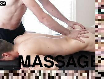 Twink step brother massaged and finger fucked by massage step brother