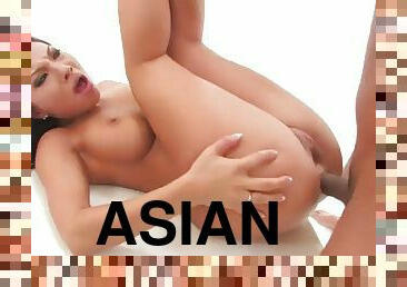 asiatisk, anal, rumpe-butt, nederlandsk