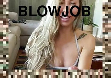 Hot blonde xxxchats.xyz gives blowjob at first meeting
