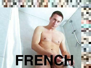 str8 french insurer let us to film him naked and hard in a shower.