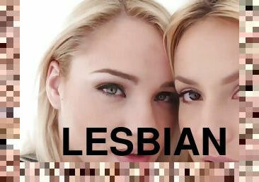 Blonde lesbians with big tits love hardcore sex