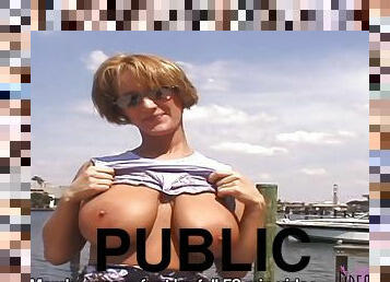 Public Streaking With Huge Tit Milf Mindy - Public