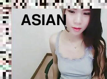 Asian teen play urethra