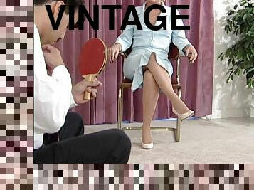 vintage, klassisk, blond, fetisj, spanking