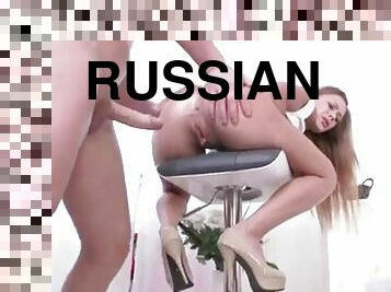 russisk, anal, tenåring, blond