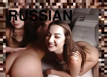 Russian teen loves anal sex and orgasm on the pillow