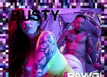 Busty Big Ass PAWG slut in fetish interracial hardcore - doggystyle