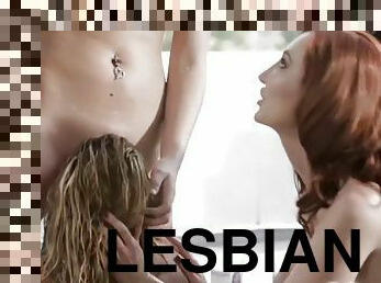 Her most trusted lesbian slaves portions her a glass of dani daniels and dillion