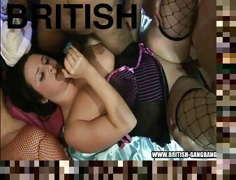 fest, amatør, gangbang, gruppesex, britisk