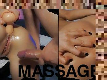 Home MASSAGE ended in double penetration