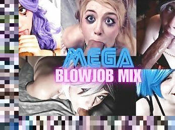 Mega Ahegao Blowjob Compilation [Big Cock Sloppy Deepthroat]