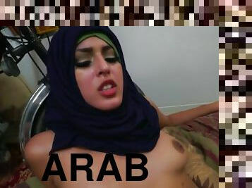 Arabic hijab amateur doggystyled after bj