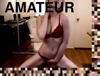 Girl strip dances on webcam