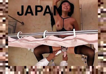Japanese hottie fucked in really intriguing ways