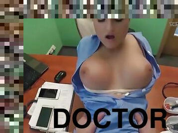 Sexy ass brunette nurse nailed hard by big dick dr.