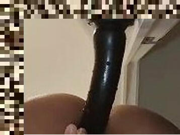 Hot Juicy Ass Rides Dildo