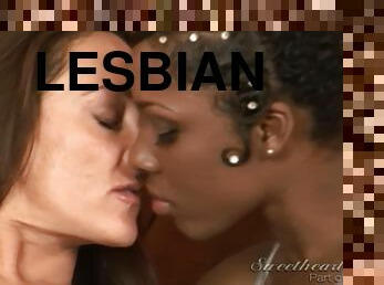 Interracial Lesbian Beauties Kissing and Petting Interracial Scene 3 feat Michelle Lay