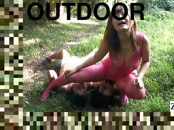 JAV star Haruki Satou bizarre outdoor facesitting Subtitled
